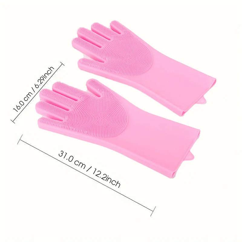 Pet Bathing Glove - Silicone Scrubber Mitt for Dogs & Cats