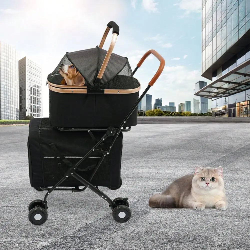 Pet Travel Carrier Strolling Cart