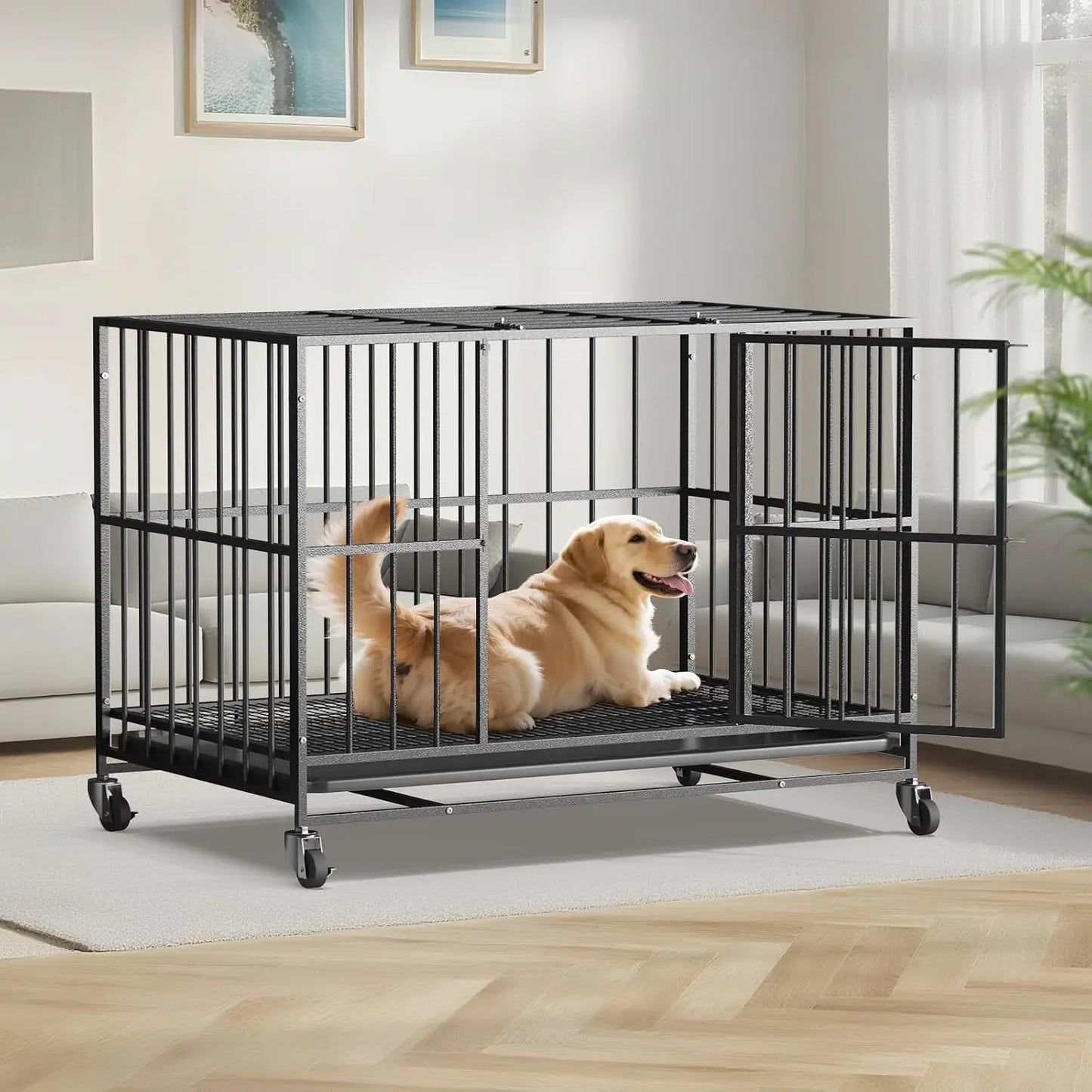48 Inch Heavy Duty Dog Crate Steel