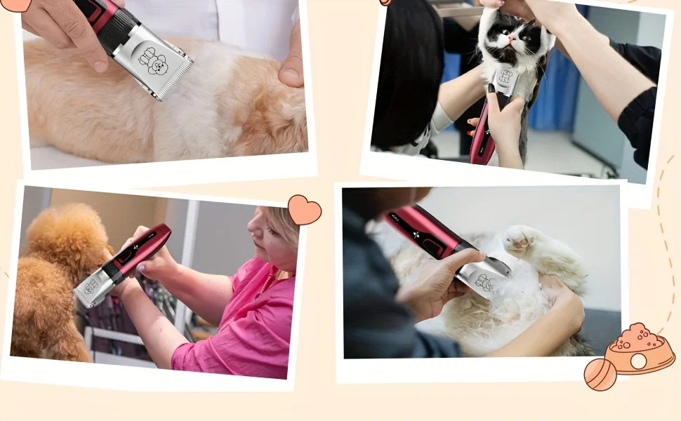 Professional USB Rechargeable Pet Grooming Tool Set