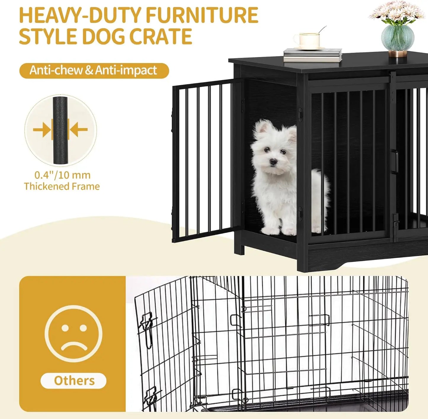 27.2" Heavy Duty Kennel for Small Medium Dogs