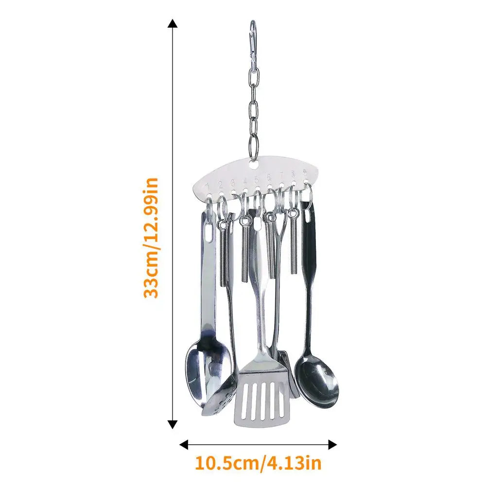 Parrot Stainless Steel spoon Toy