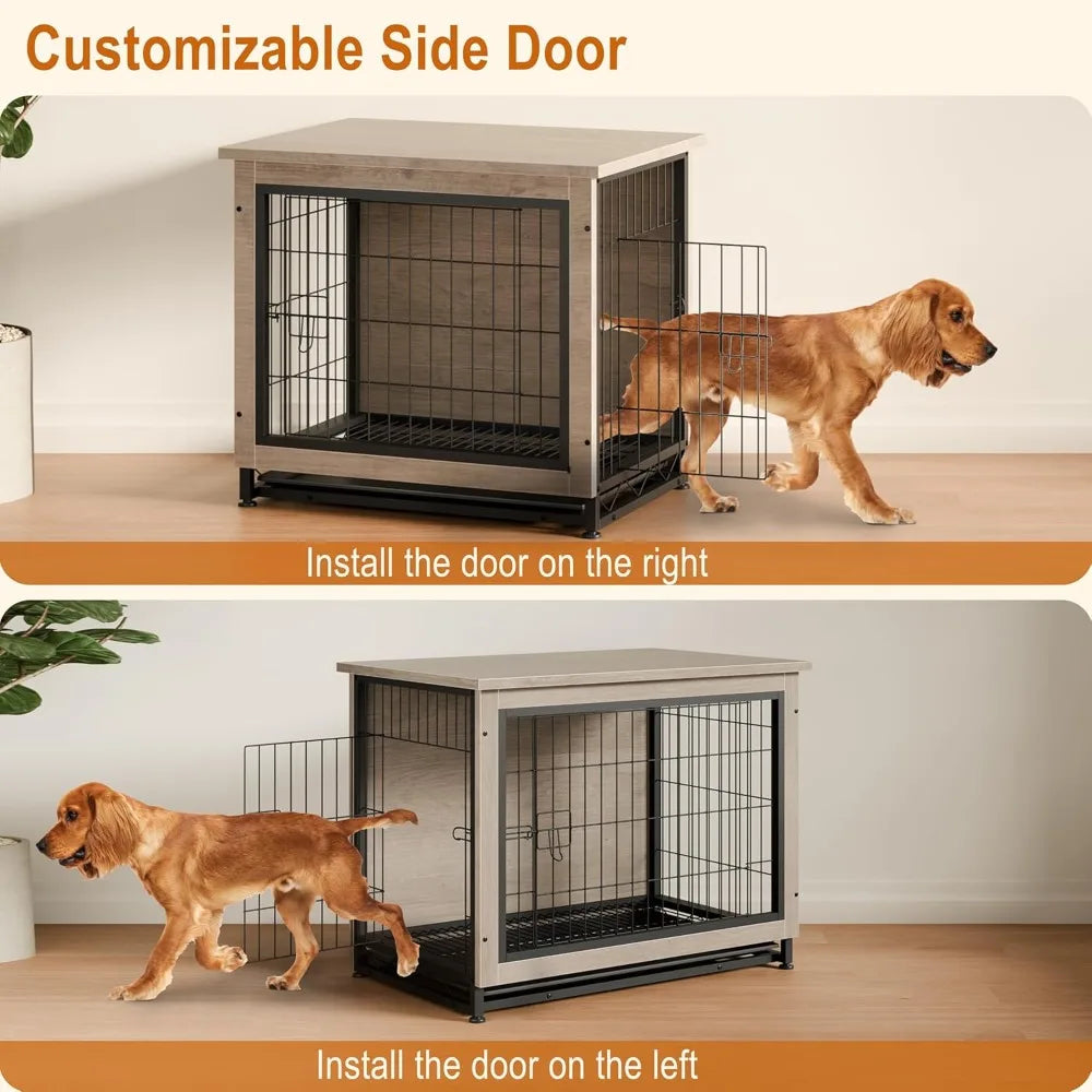 Modern Wooden Kennel for Indoor Dogs