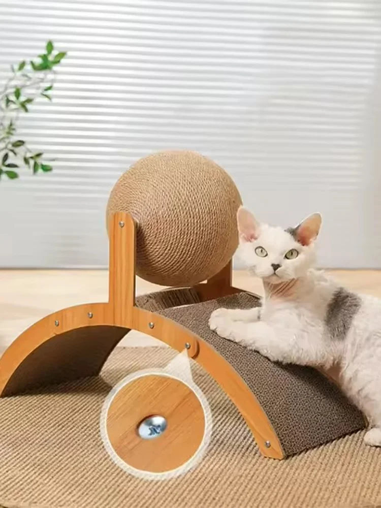 Wooden 2 in 1 Cat Scratcher Ferris Wheel