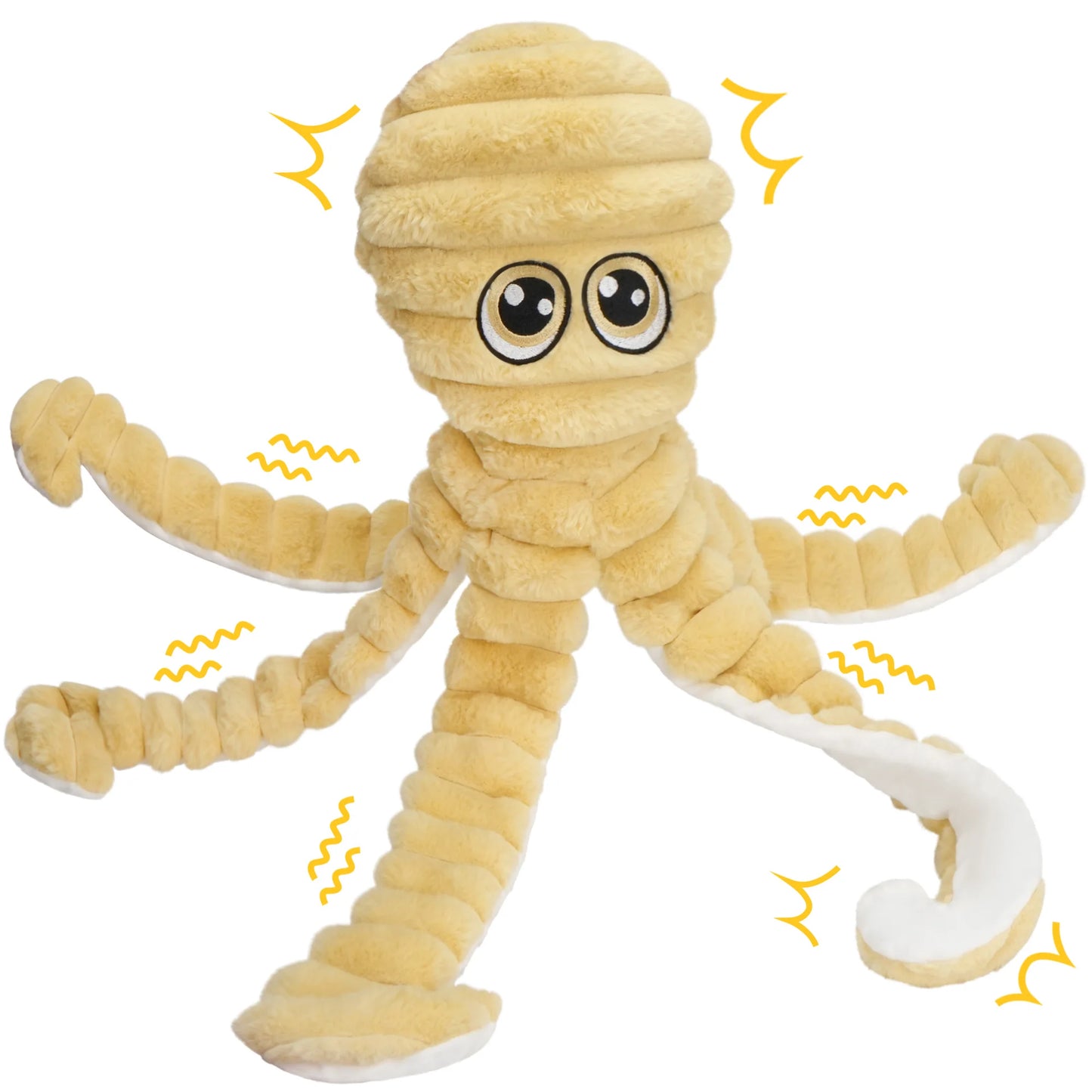 Octopus Design Squeaky Plush Toy