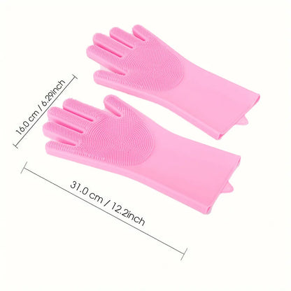 Pet Bathing Glove - Silicone Scrubber Mitt for Dogs & Cats
