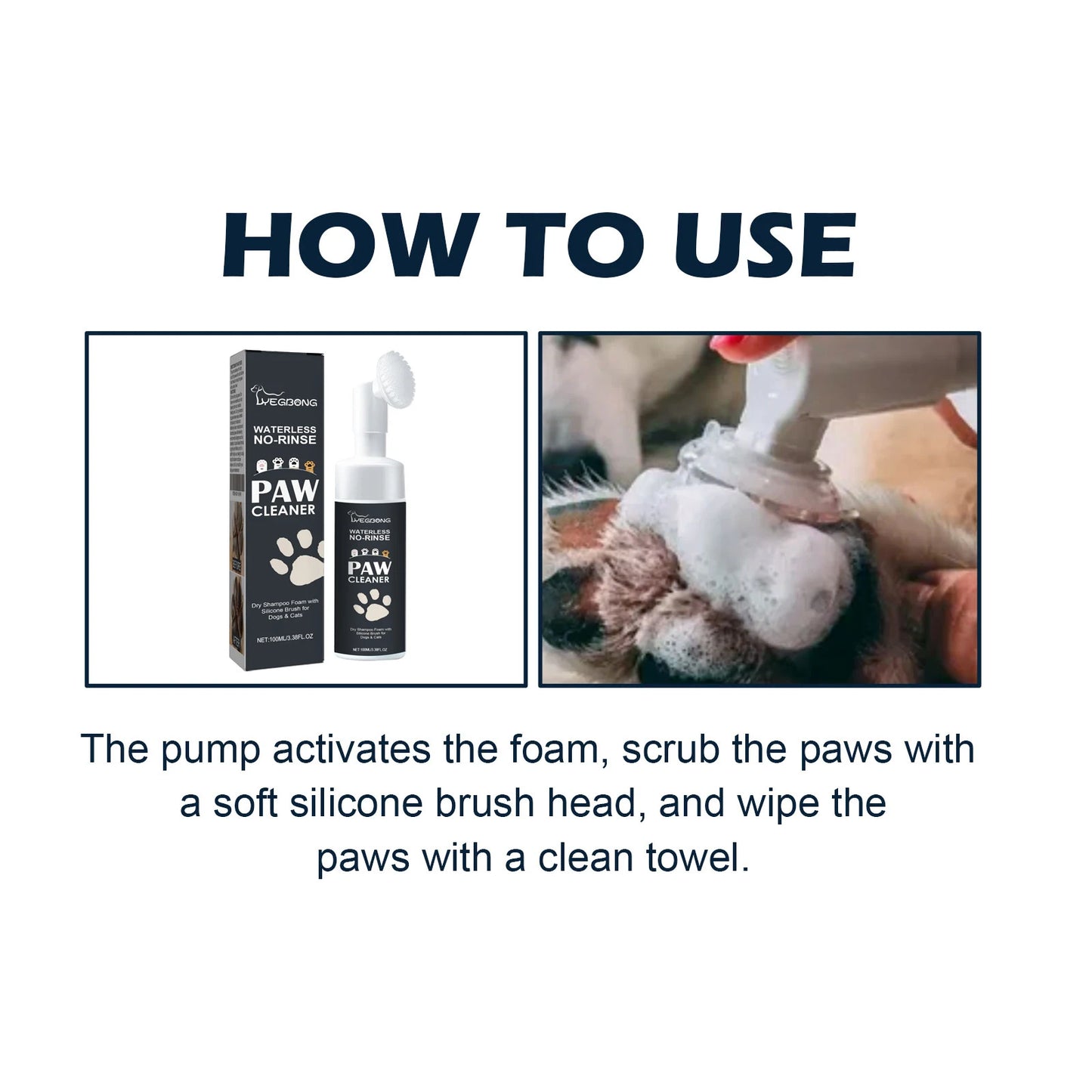Waterless Pet Paw Cleaner
