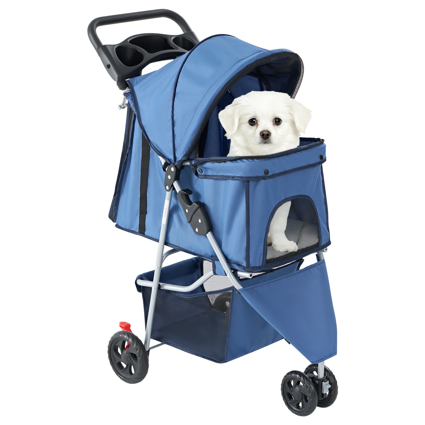 3-Wheel Foldable Pet Stroller For Small Dogs