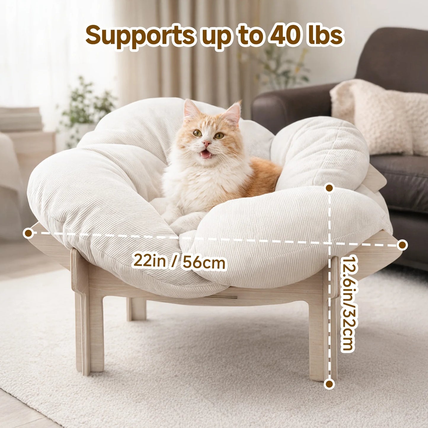Flower Shaped Pet Bed for Cats & Small Dogs