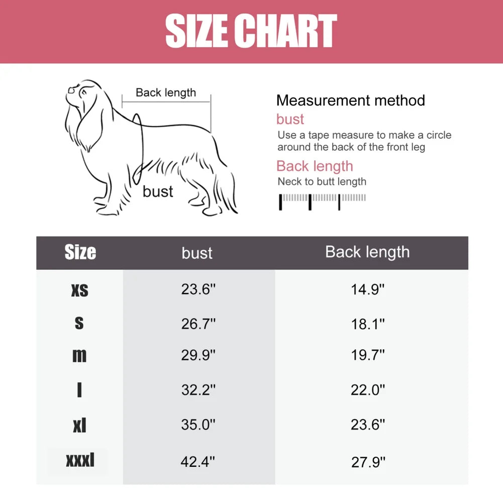 Onesie Pet Pjs Full Body Cover Dog Jumpsuit Clothing