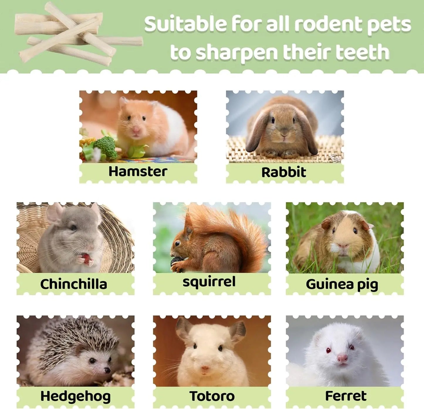Small Animal Dental Treats for Rabbits Guinea Pigs Chinchillas