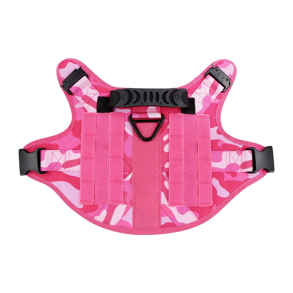 Military Pink Camouflage Dog Harness