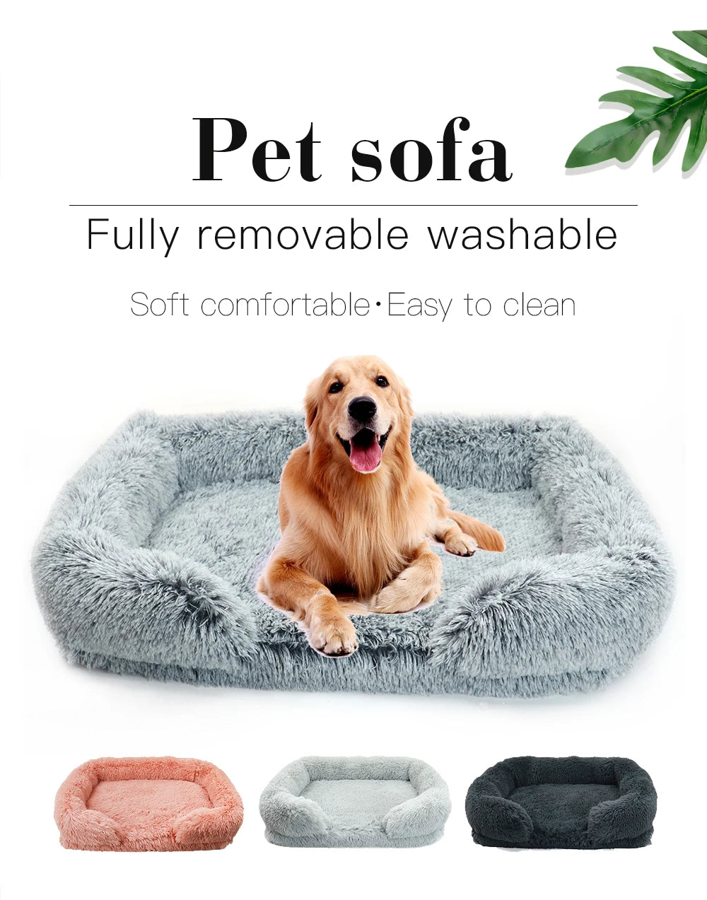 Thickened orthopedic dog bed for large dogs