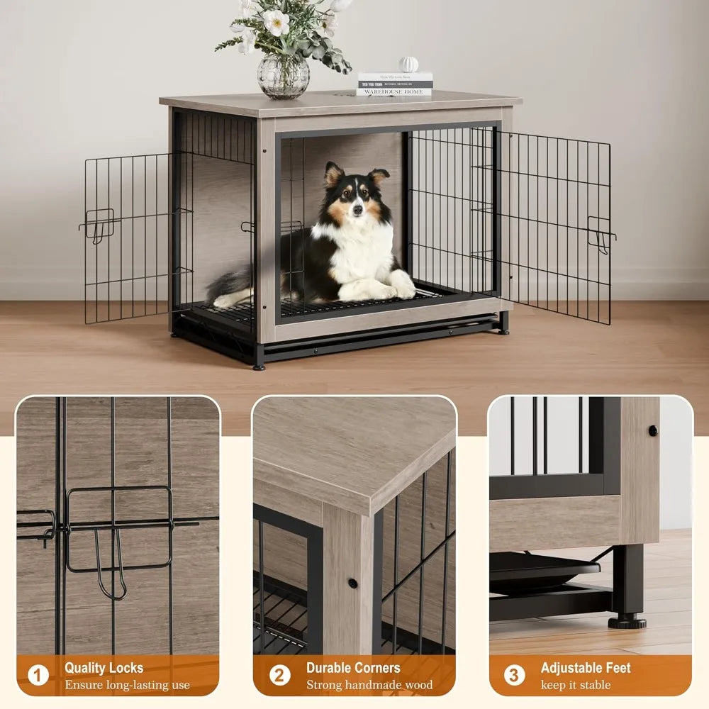 Modern Wooden Kennel for Indoor Dogs