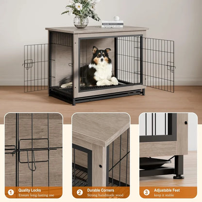 Modern Wooden Kennel for Indoor Dogs