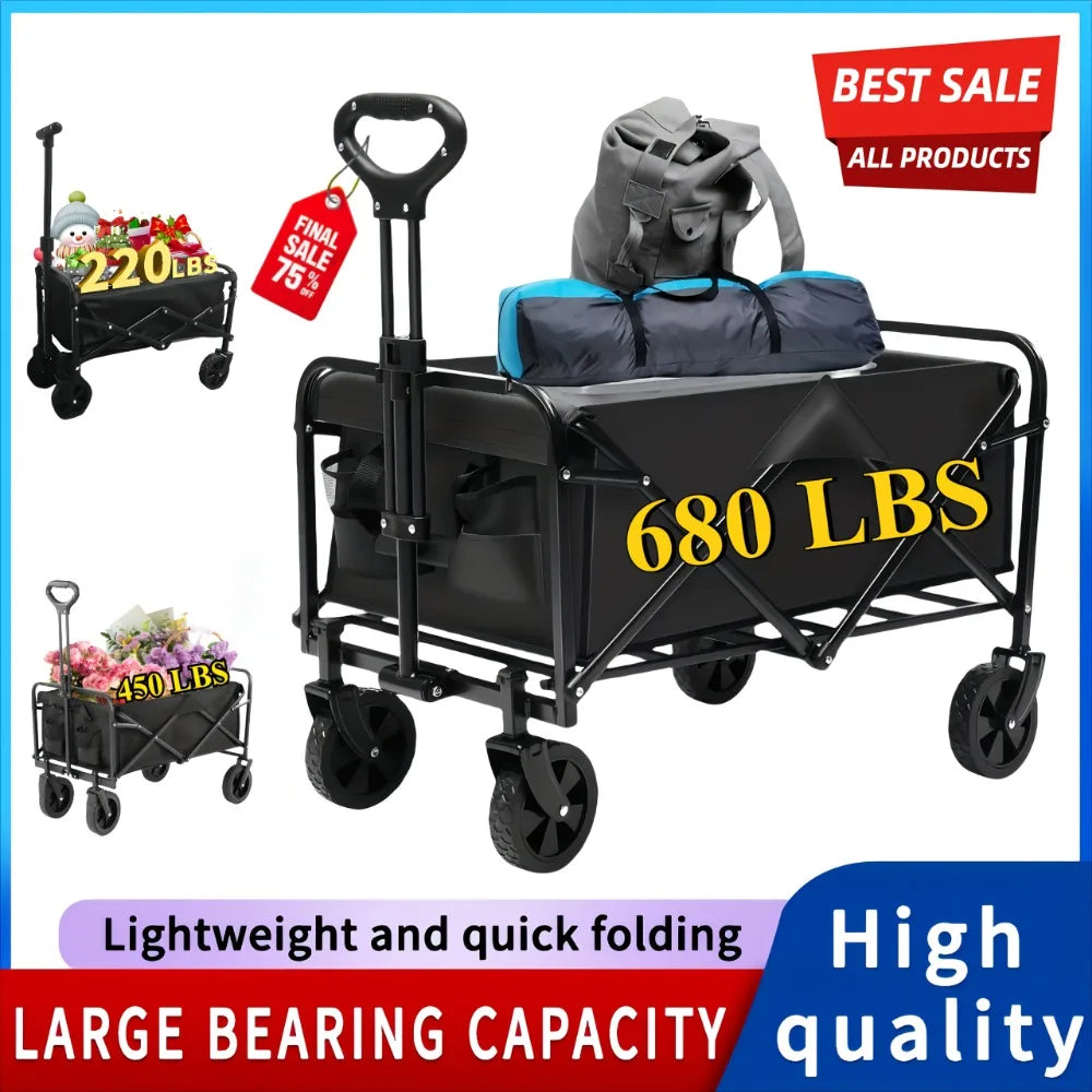 Heavy-Duty All-Terrain Folding Cart For Pets