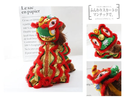 Chinese Style Chinese  Pet Outfits for Cats Dogs