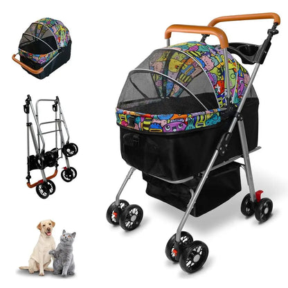 3-in-1 Foldable Pet Stroller