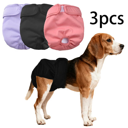 3Pcs Reusable Female Dog Diapers Washable