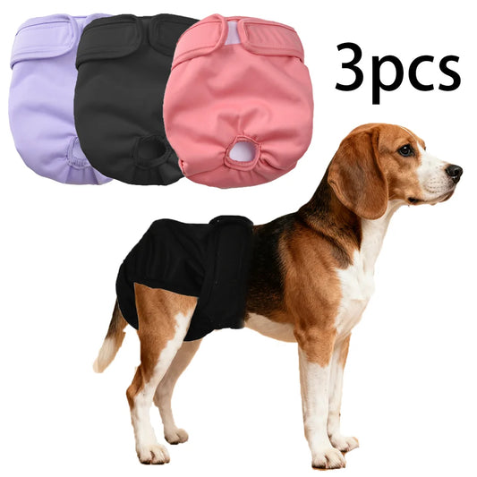 3Pcs Reusable Female Dog Diapers Washable