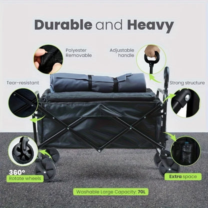 Heavy-Duty All-Terrain Folding Cart For Pets