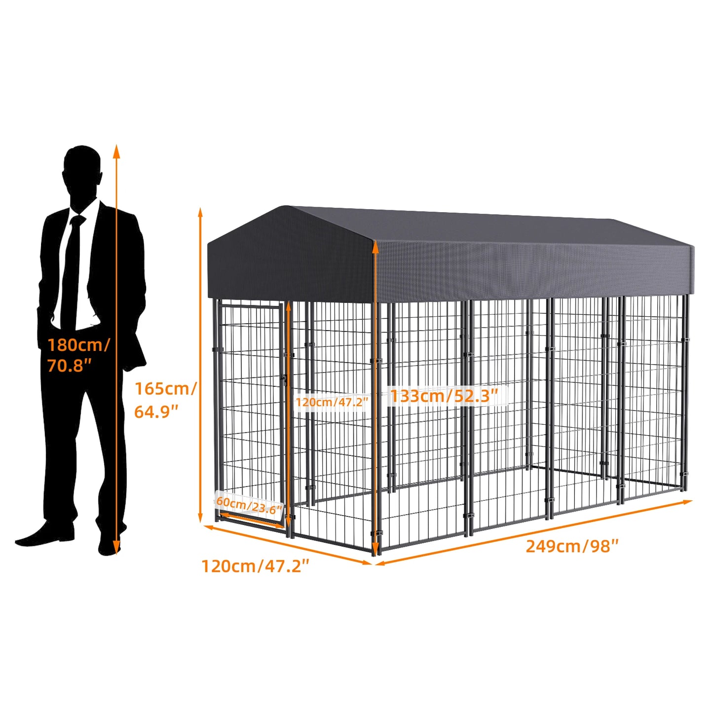 Oversized Large Dog Kennel  Metal Welded Wire