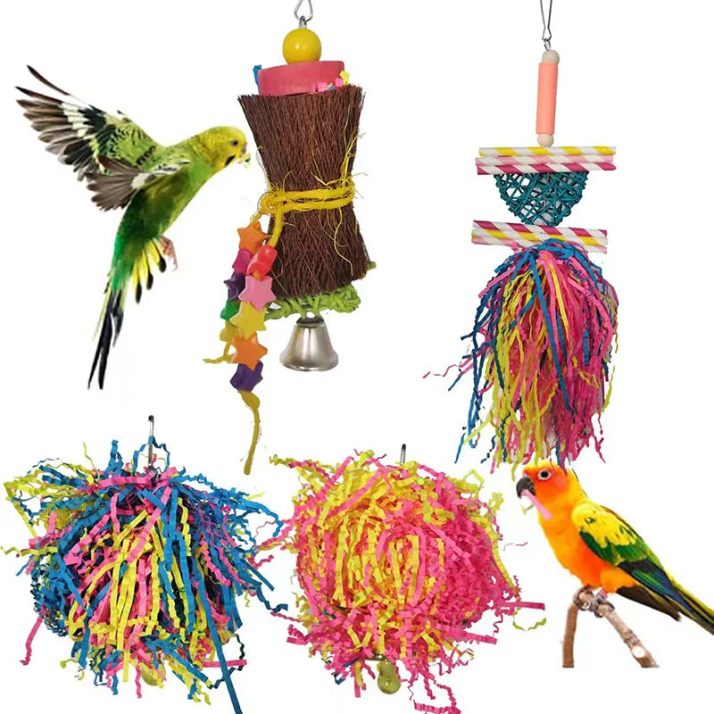 Assorted Hanging Cage Bird Chewing Rack Toys