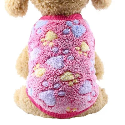 Cartoon Fleece Pet Clothes
