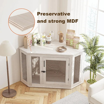 Decorative Pet Crate Side Table