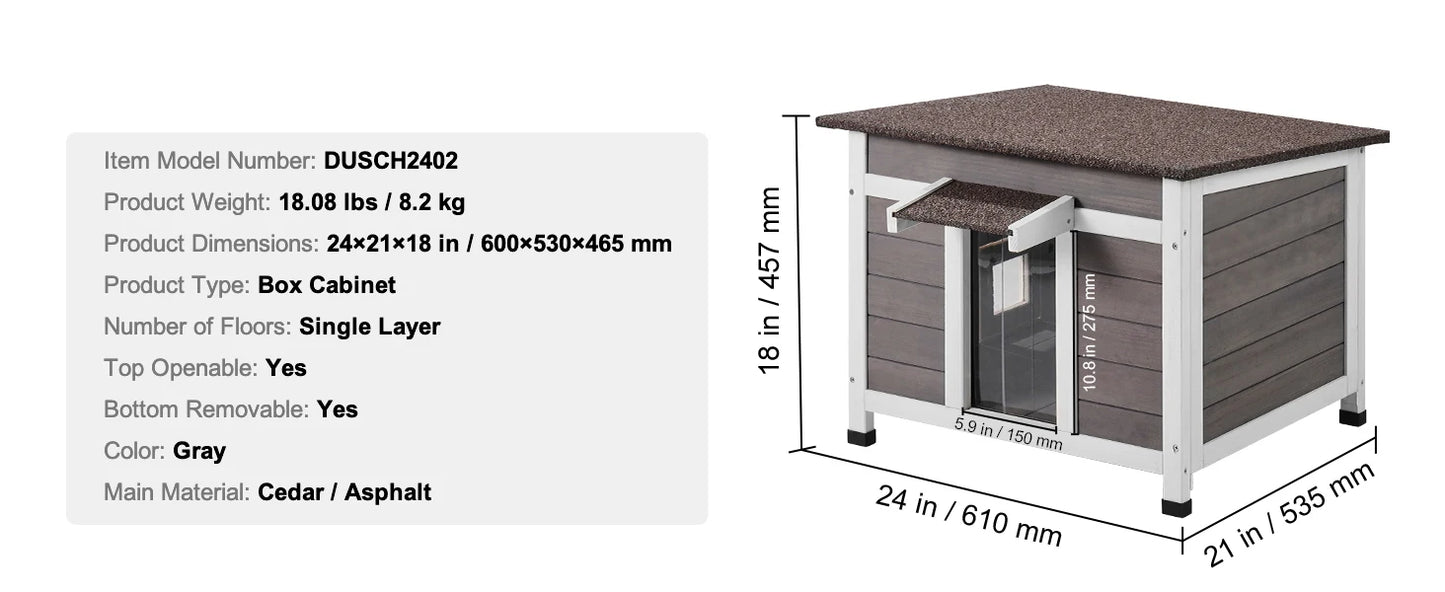 Outdoor Cat House Weatherproof