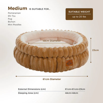 Washable Round Pet Bed