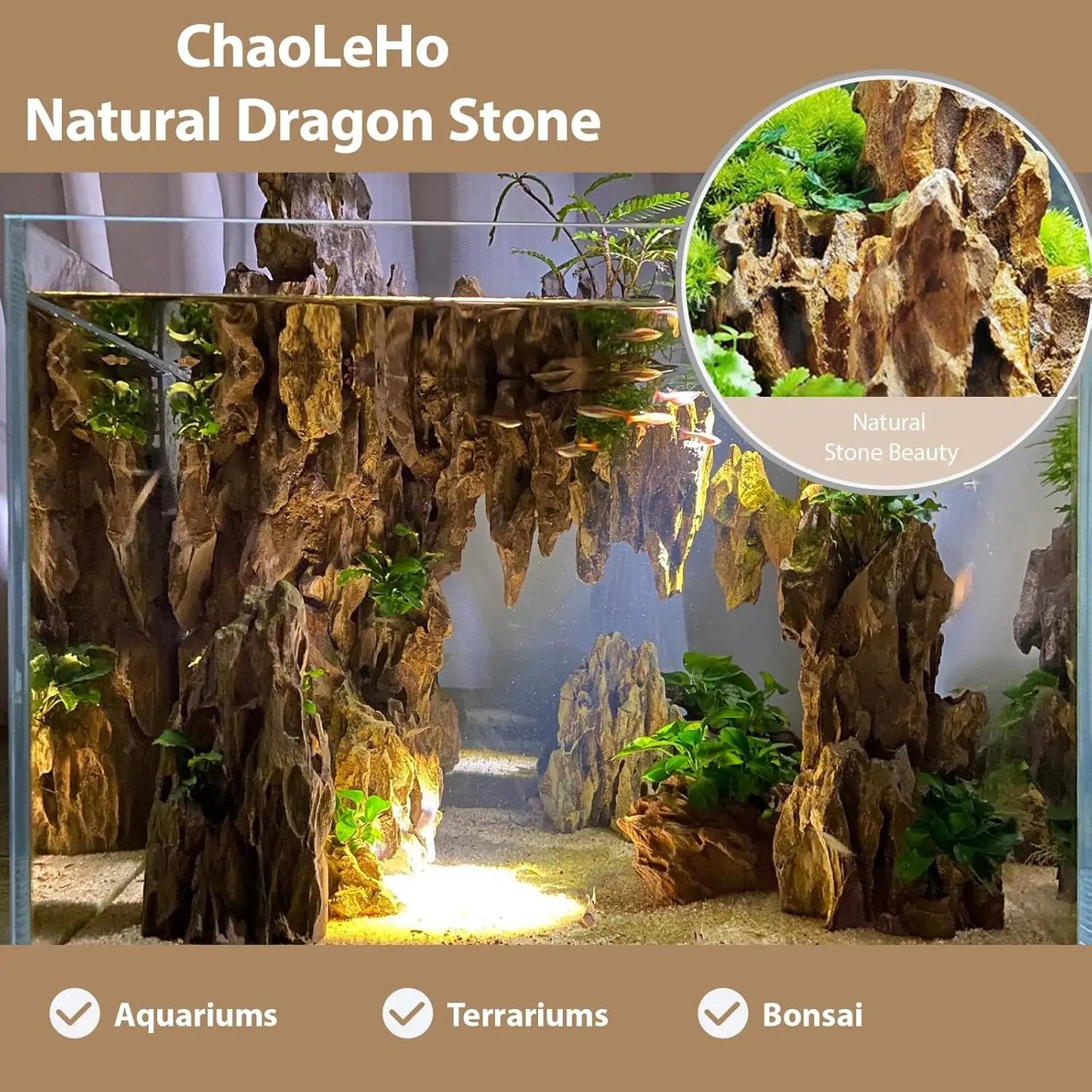 Dragon Stone Rocks for Aquarium Decor