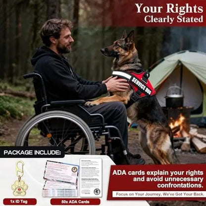 Service Dog Vest & ID Cards Set for ADA Compliance