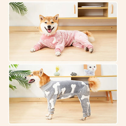 Onesie Pet Pjs Full Body Cover Dog Jumpsuit Clothing