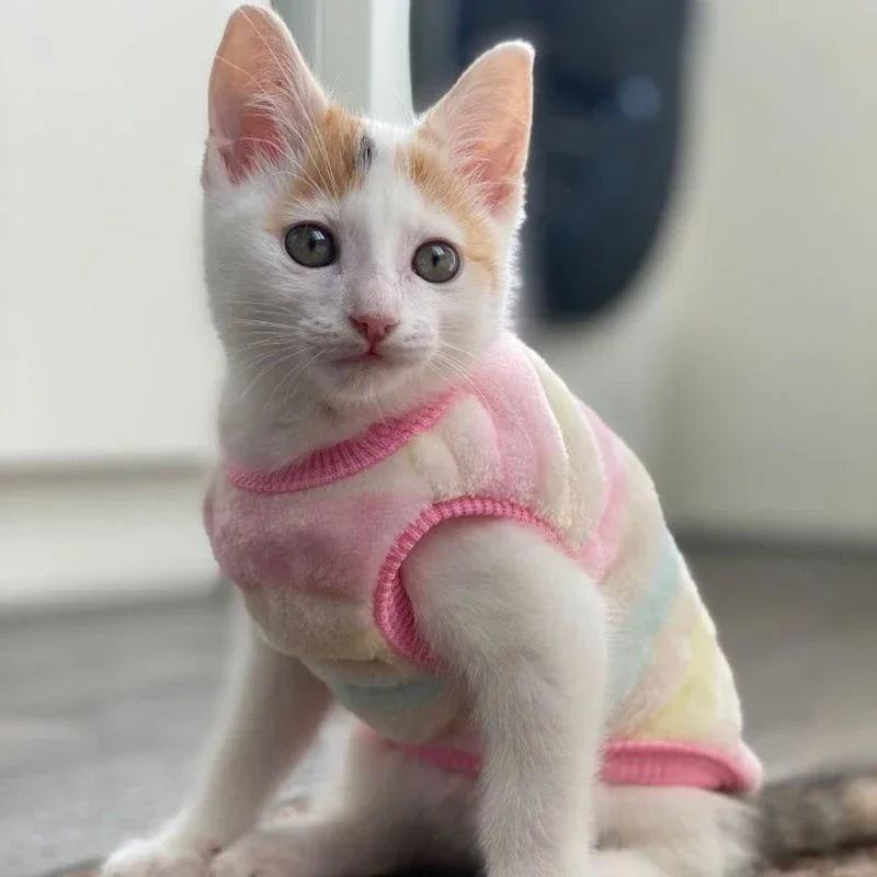 Cartoon Fleece Pet Clothes