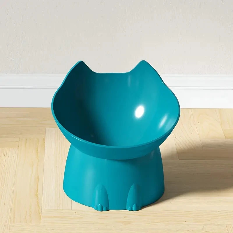 Anti-Tip Plastic Raised Pet Feeding Dish