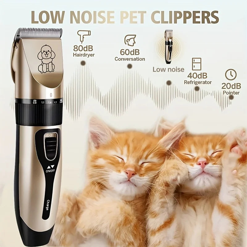 Professional USB Rechargeable Pet Grooming Tool Set