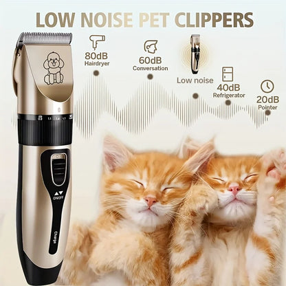 Professional USB Rechargeable Pet Grooming Tool Set