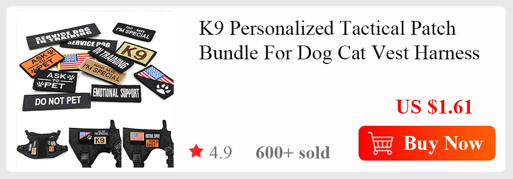 Tactical Dog Harness Leash Set