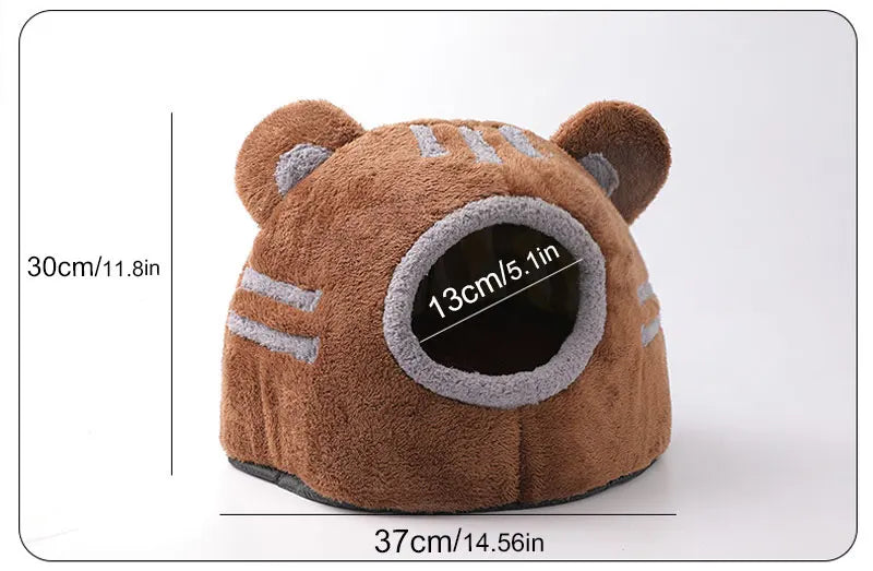 Cute Bear Head Shape Cave for Cats House