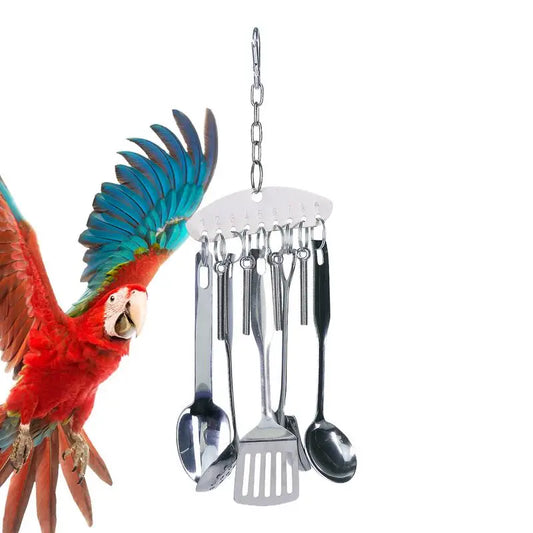 Parrot Stainless Steel spoon Toy