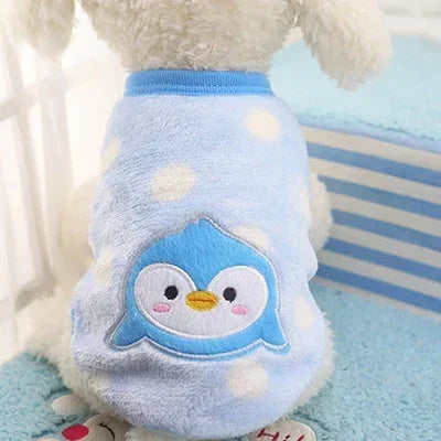 Cartoon Fleece Pet Clothes