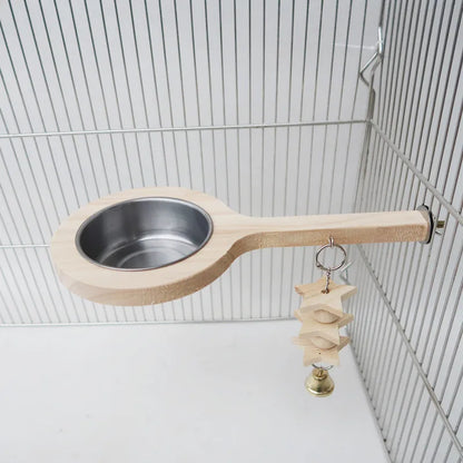 Parrot Bird Solid Wood Standing Stick