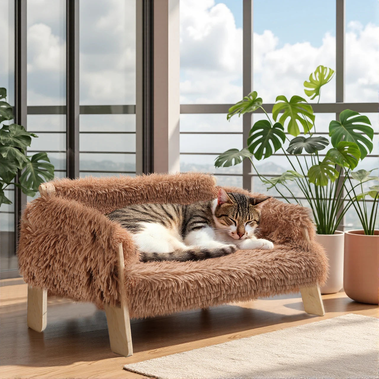 Plush Cat Sofa Bed