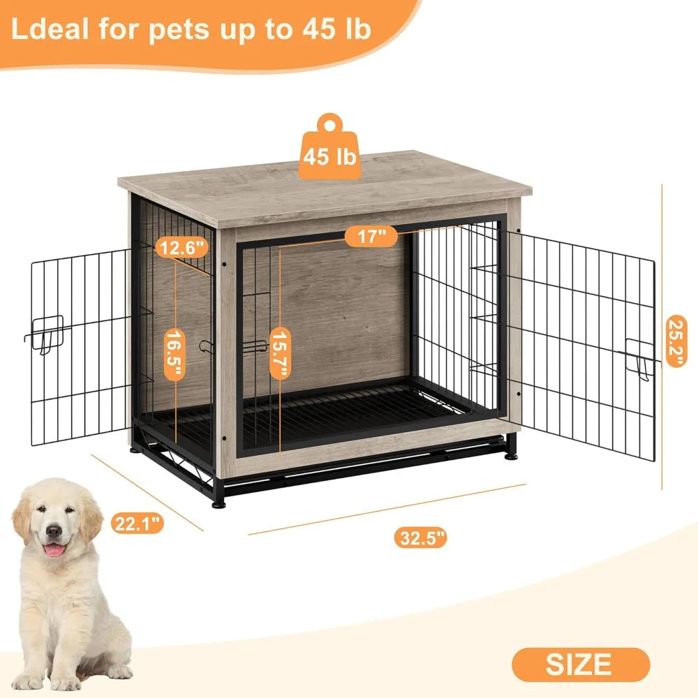 Modern Wooden Kennel for Indoor Dogs