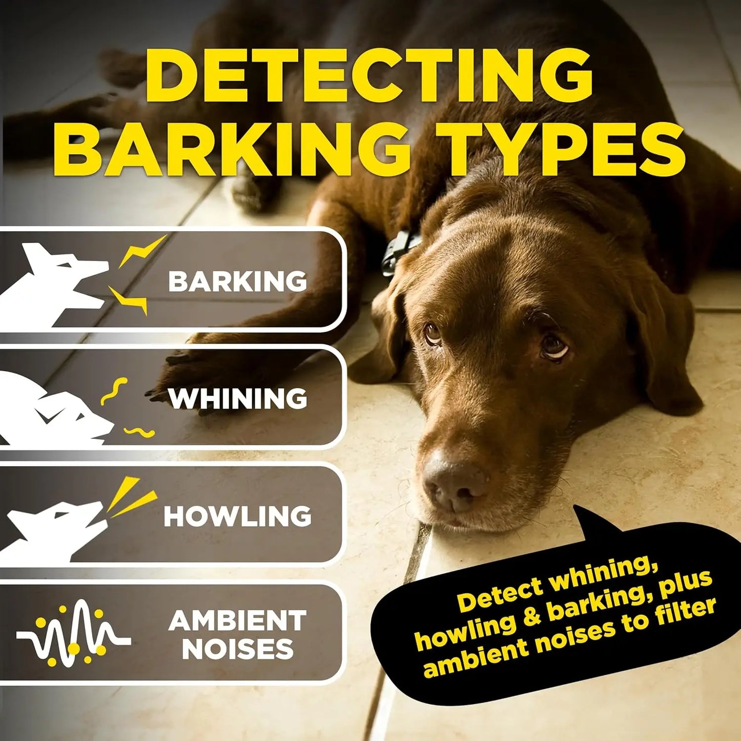 Smart NOBARK Detects Whining and Barking Collar