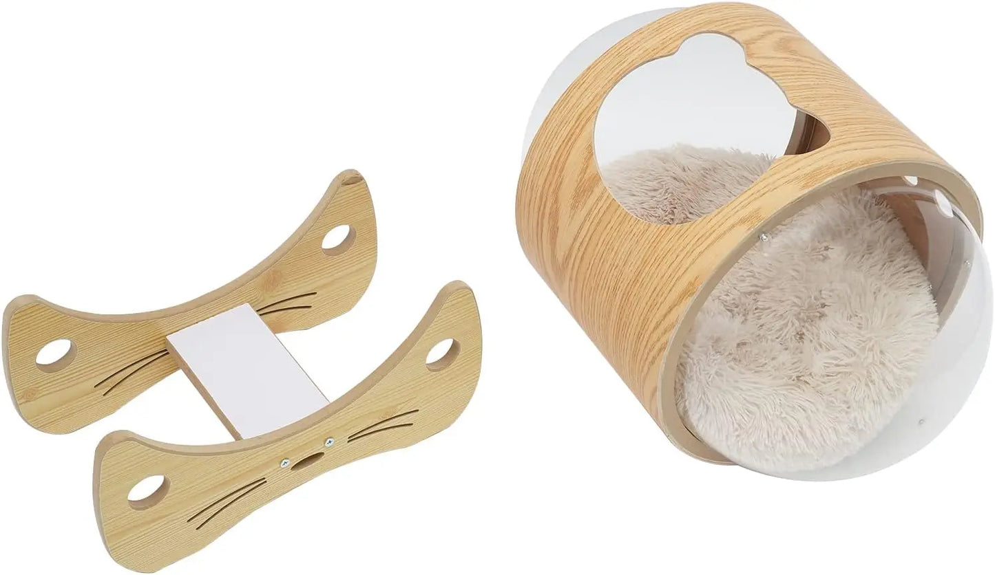 Wooden Frame Luxury Cat Pod Bed