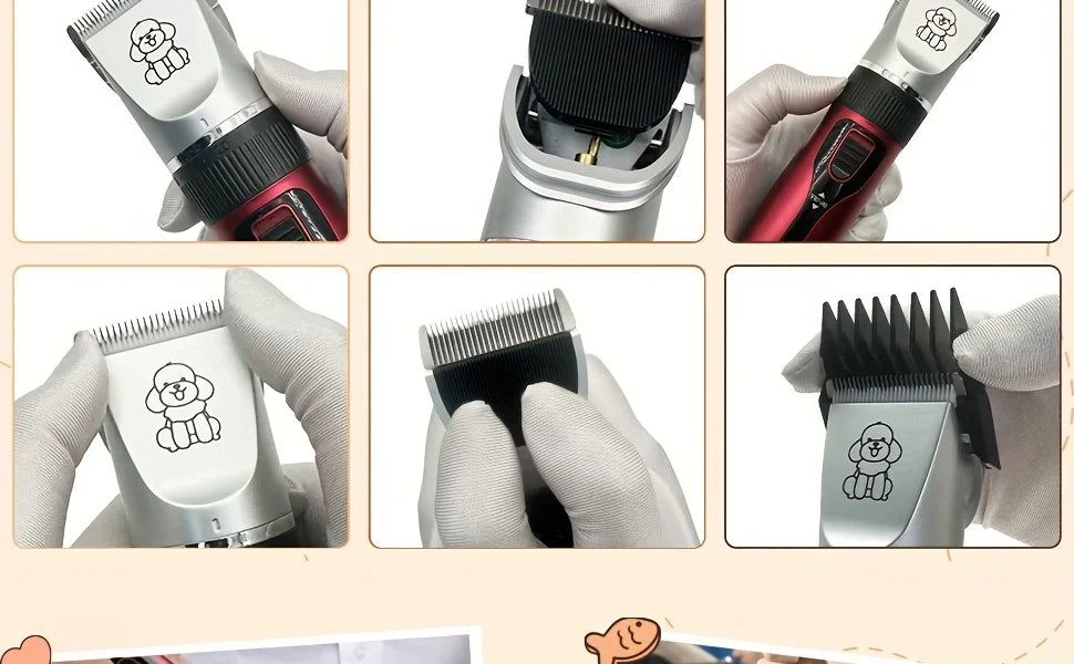 Professional USB Rechargeable Pet Grooming Tool Set