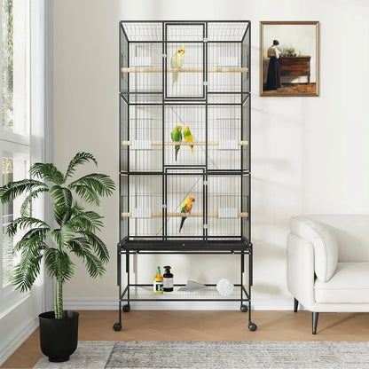 69-Inch Extra Large Rolling Bird Cage