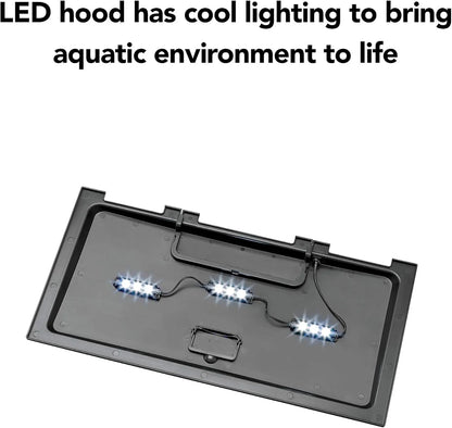 Complete 10 Gallon Aquarium Starter Kit with LED Lighting - Everything Included